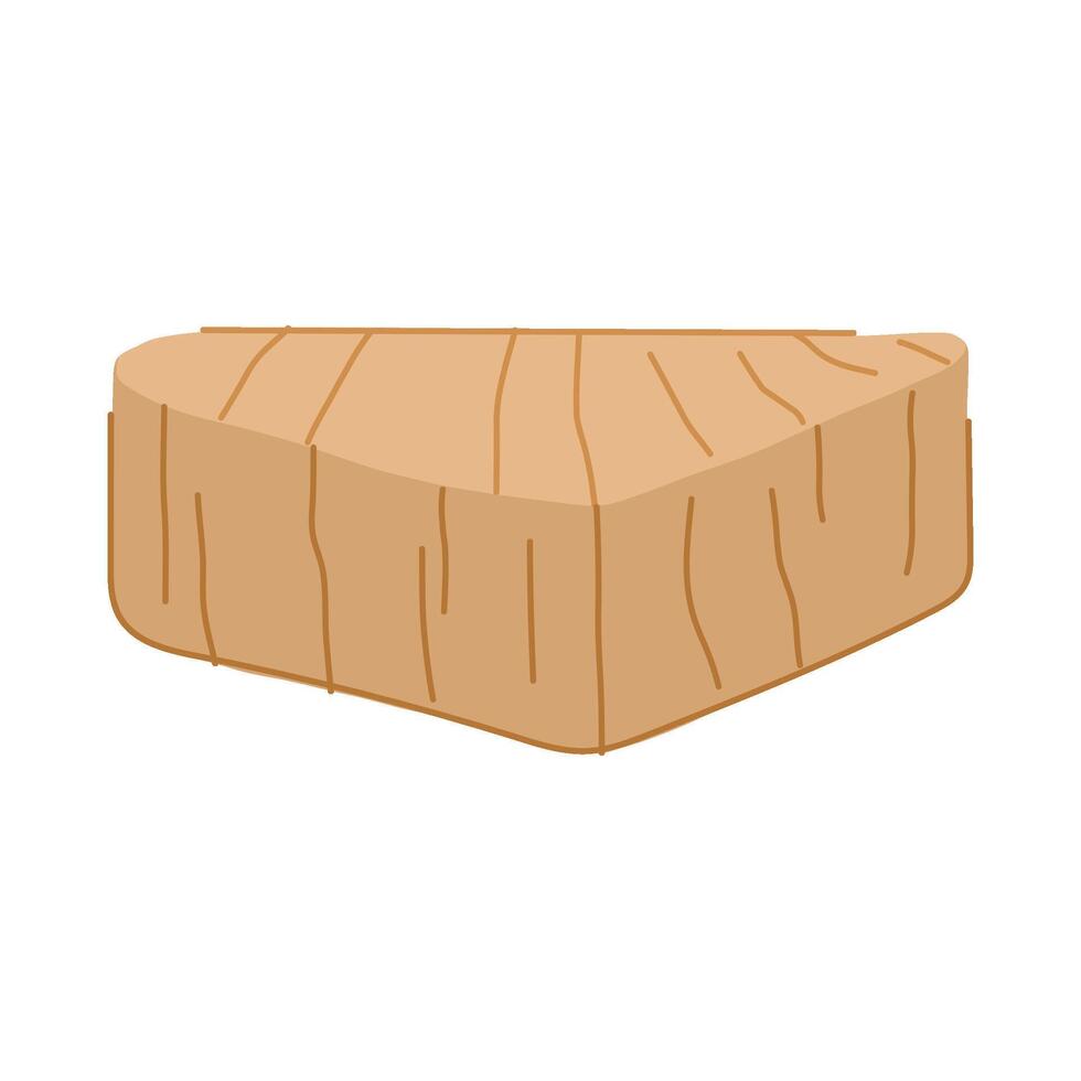 wood veneer platform cartoon illustration vector