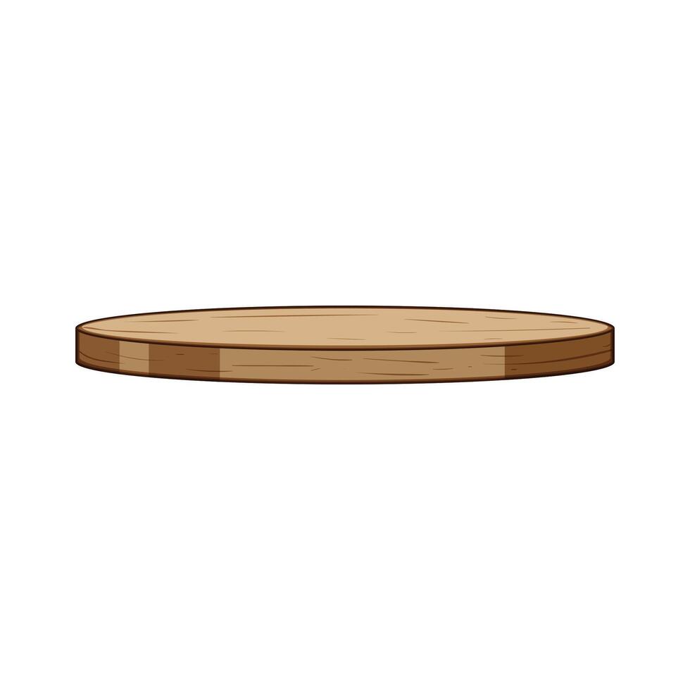 wood art platform cartoon illustration vector