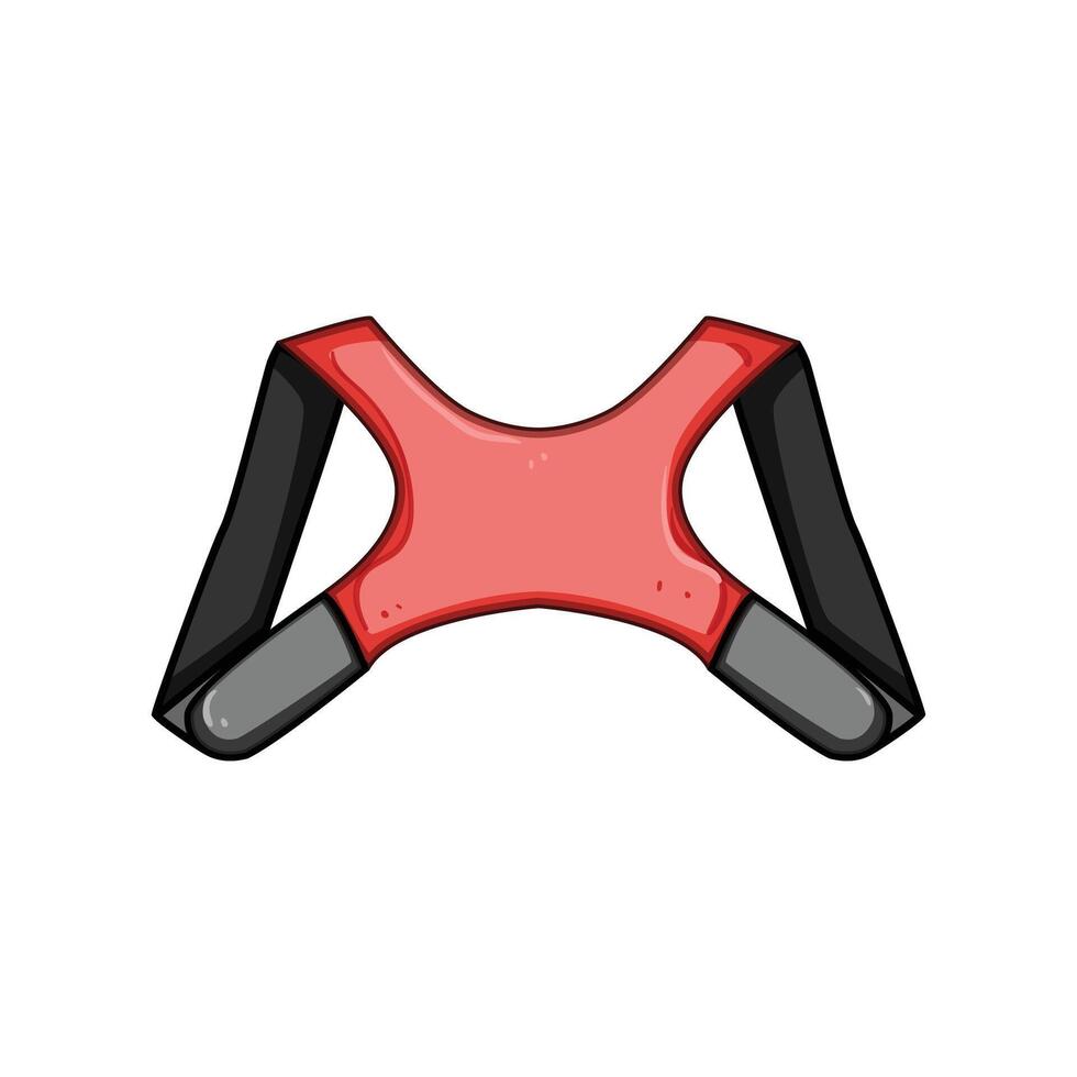 back support posture corrector cartoon item vector