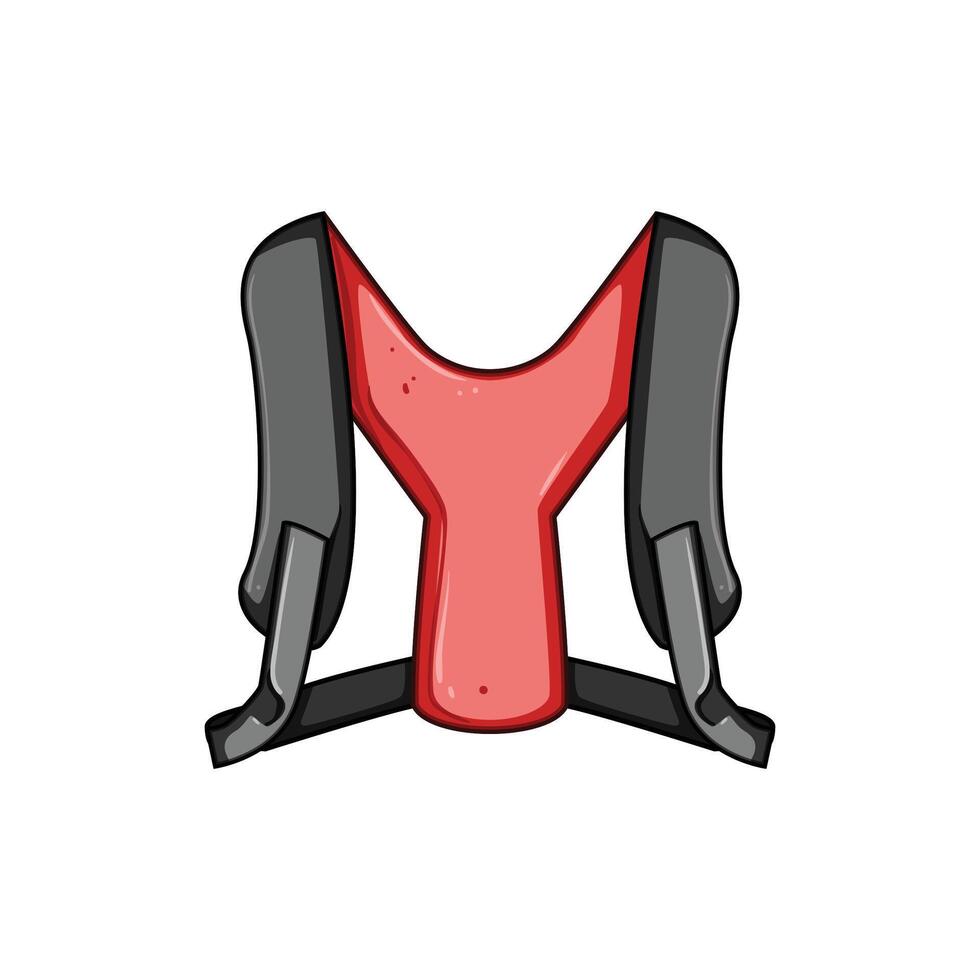 back comfort posture corrector cartoon element vector