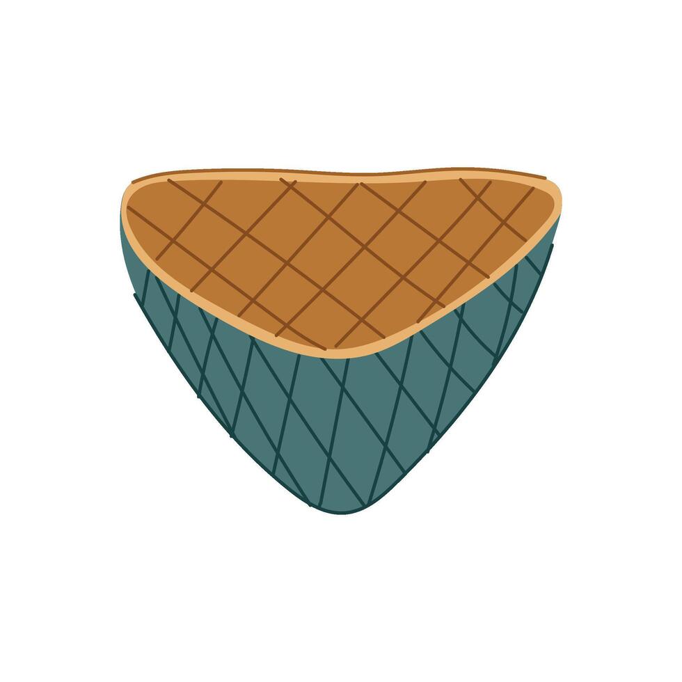 bamboo vegetables steamer basket cartoon illustration vector
