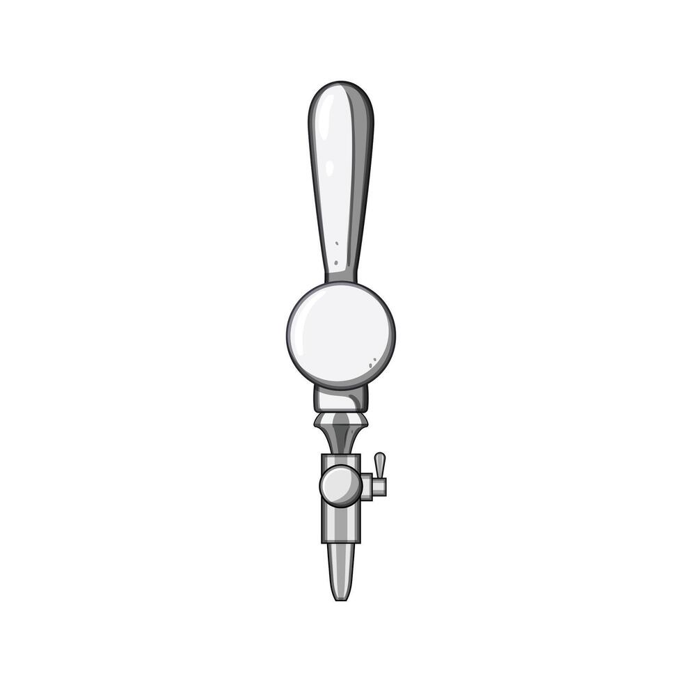 beer pub tap handle cartoon illustration vector