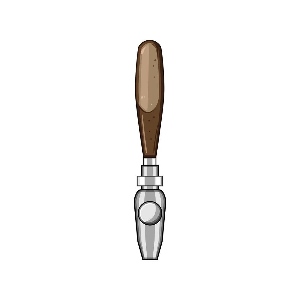 beer ale tap handle cartoon illustration vector