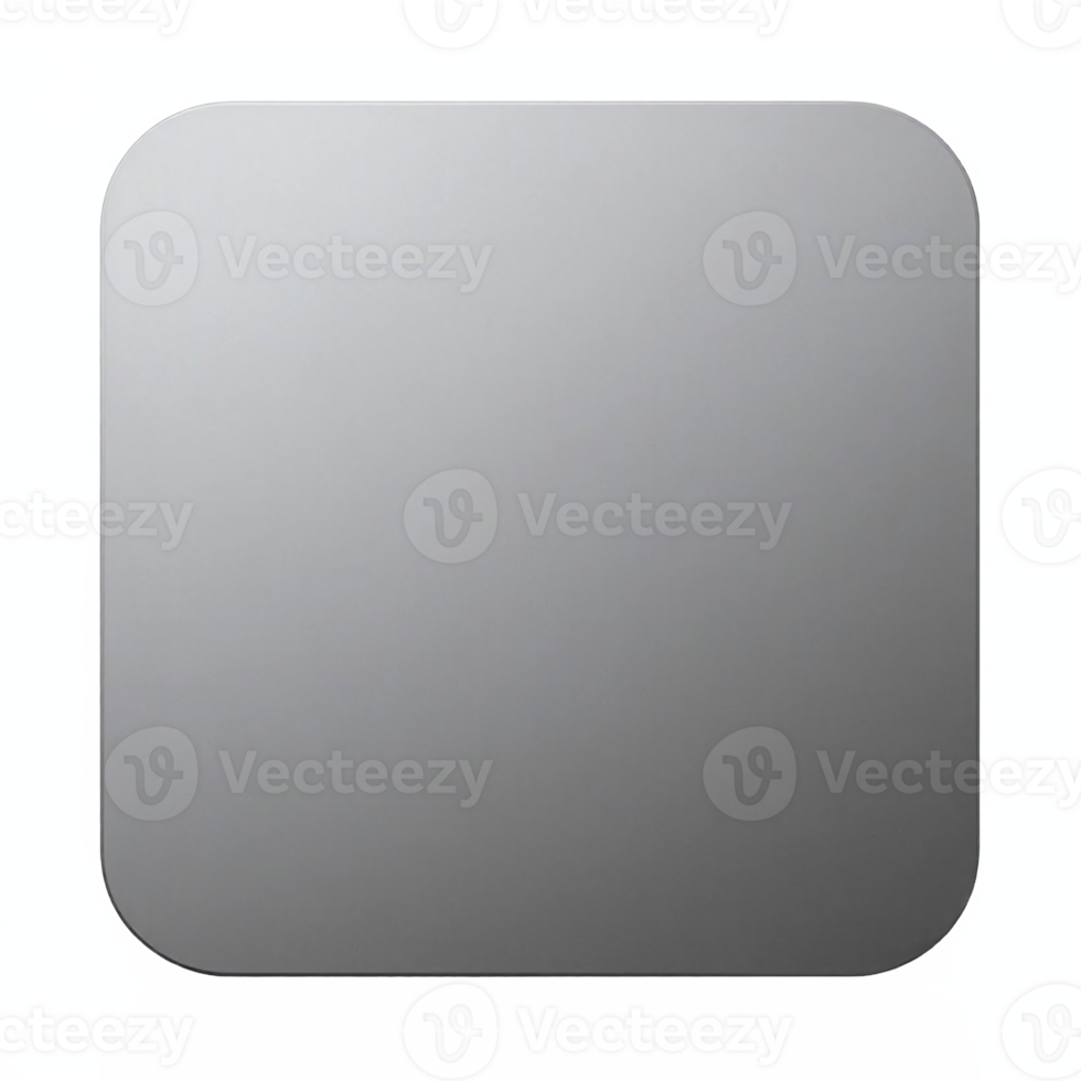 Square Rounded Gray Soft Shadow Background with Transparent Clipping Path for Design Use png