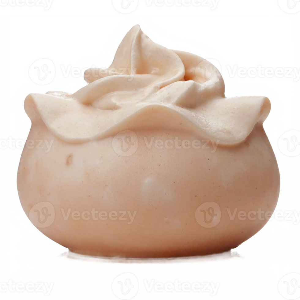 Creamy Mayonnaise Sauce Swirl Dollop on Transparent Background with Clipping Path png