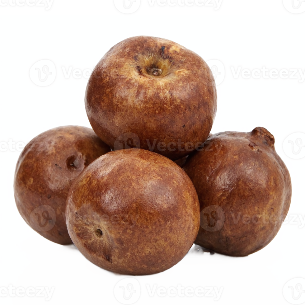 Fresh Whole Sapote Fruit Group Isolated on Transparent Background with Clipping Path png
