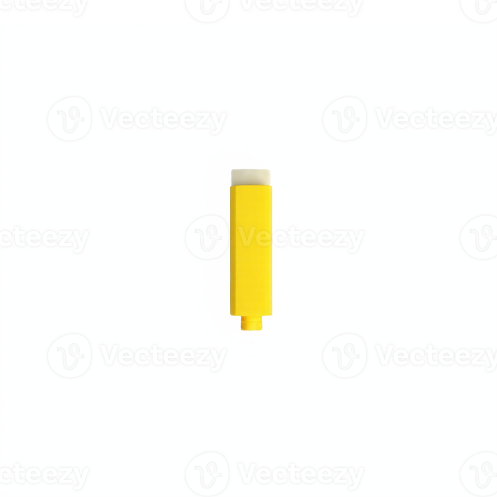 Yellow USB Flash Drive with Transparent Background Clipping Path Isolated on Blue png