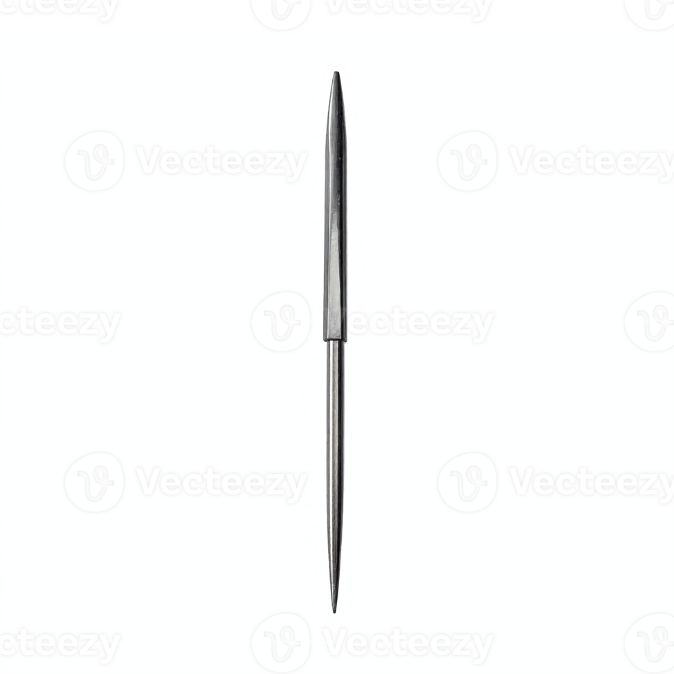 Sharp Detailed Sewing Needle with Eye on Transparent Background Clipping Path Illustration png