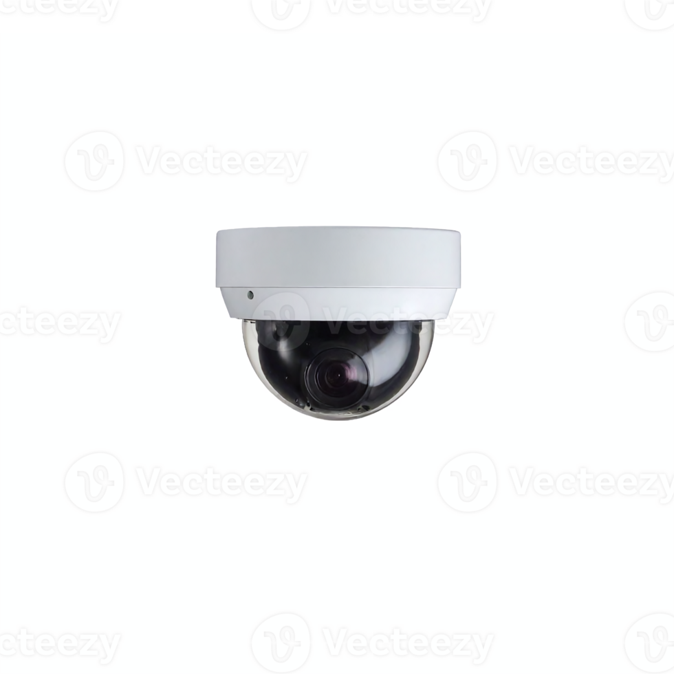 Ceiling Mounted Security Camera Dome Style with Transparent Background Clipping Path png