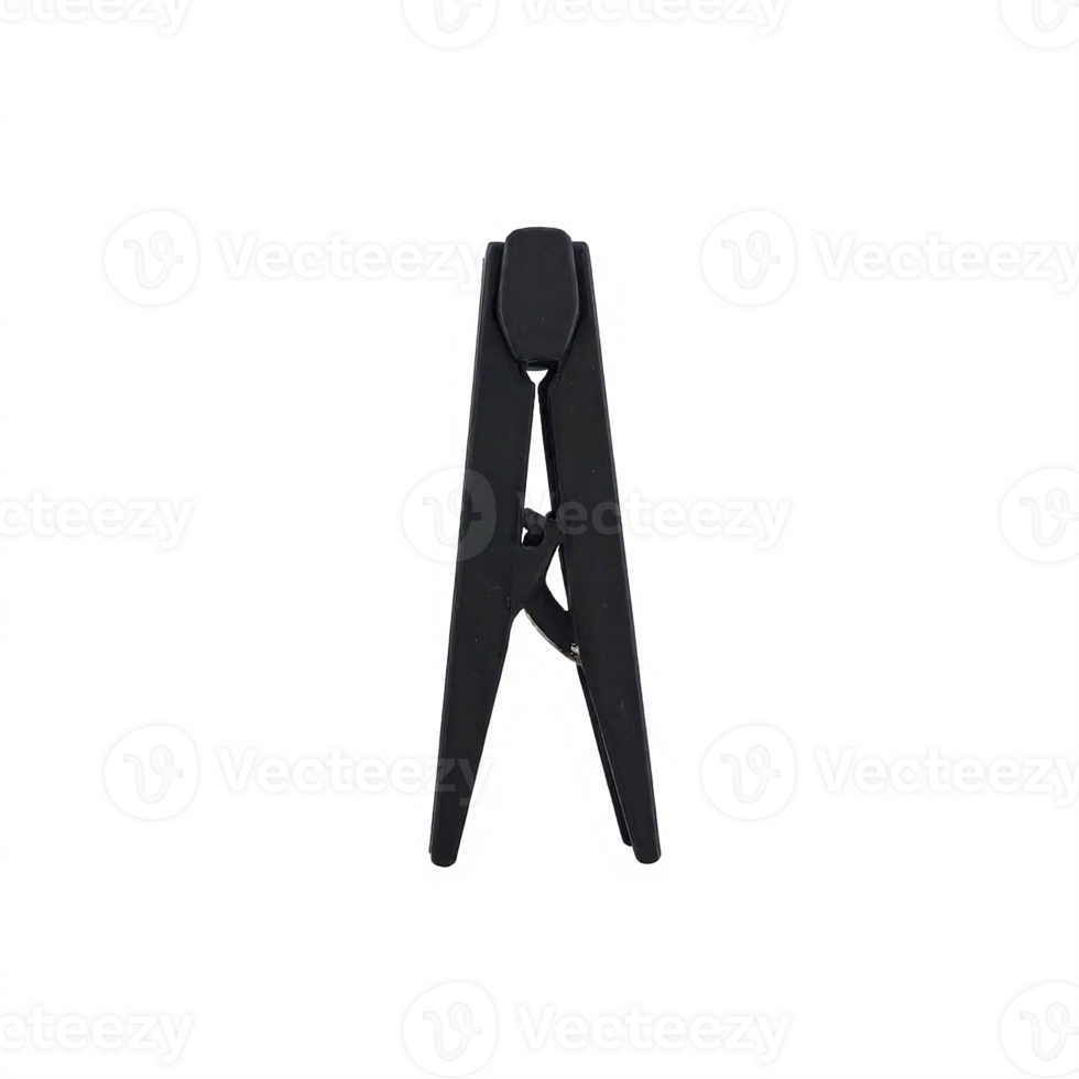 Black Plastic Clothespin Clothes Peg Clipping Path Laundry Pin No Background png