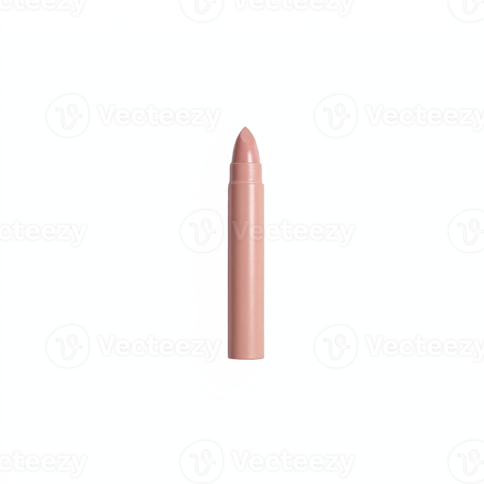 Nude Lipstick Nude Makeup Cosmetic Product Isolated on Blue Background with Transparent Clipping Path png
