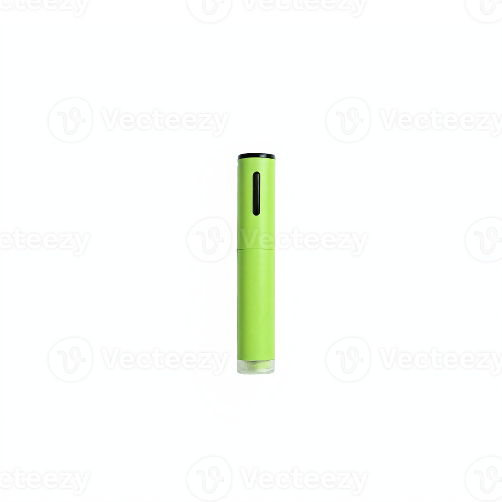 Green Portable Electronic Vape Pen Device Isolated on Transparent Background Clipping Path png