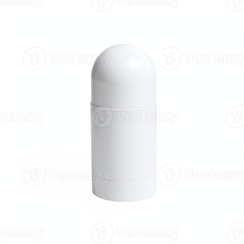 White Clean Deodorant Stick Container Cosmetic Packaging with Transparent Background Clipping Path png