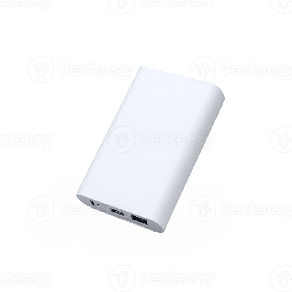 Portable Power Bank External Battery Charger Device with USB Output and Compact Design Transparent Background png