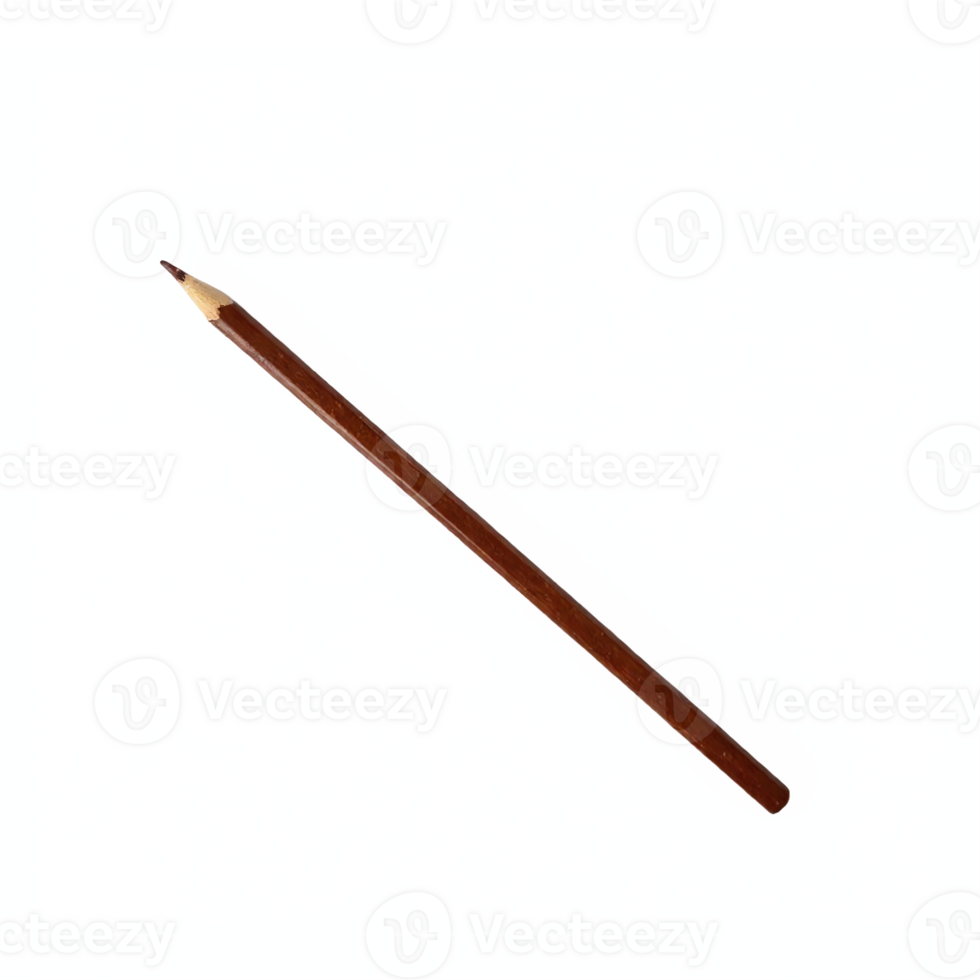 Wooden Brown Pencil With Sharpened Tip On Transparent Background Clipping Path png