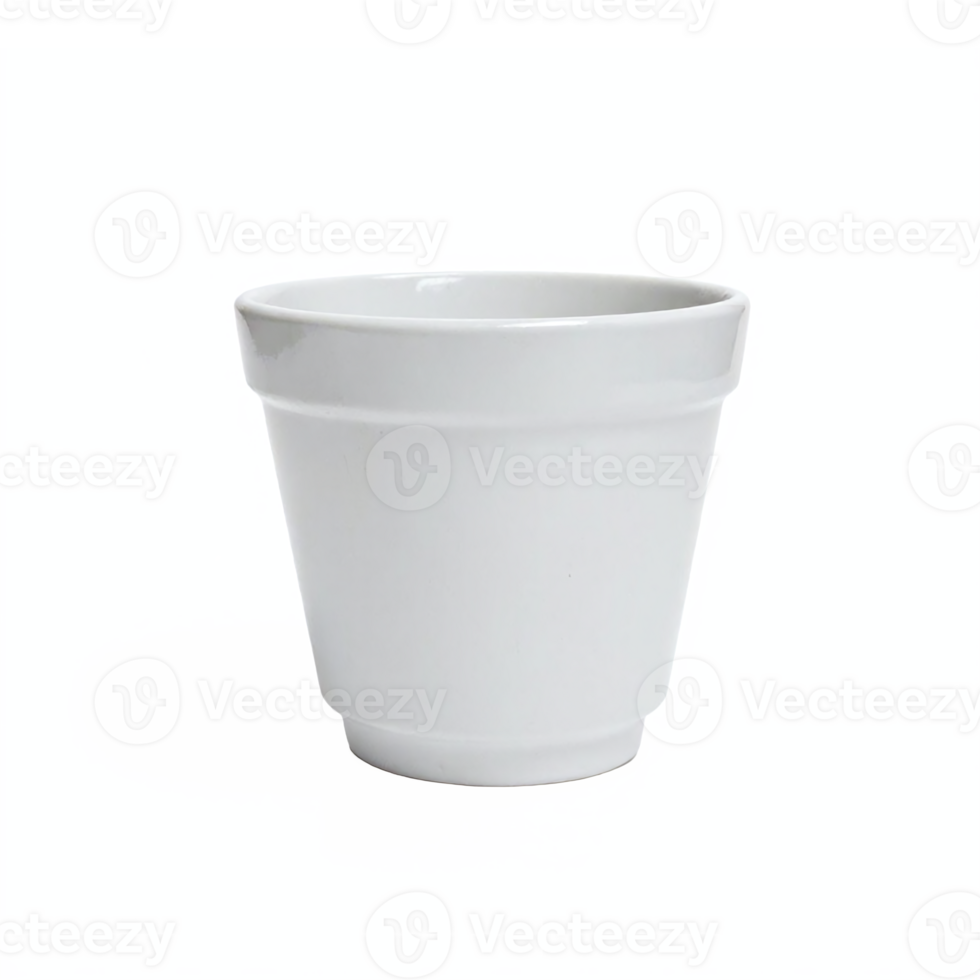 White Ceramic Flower Pot Container for Plants Gardening Gardening Accessories with Transparent Background png