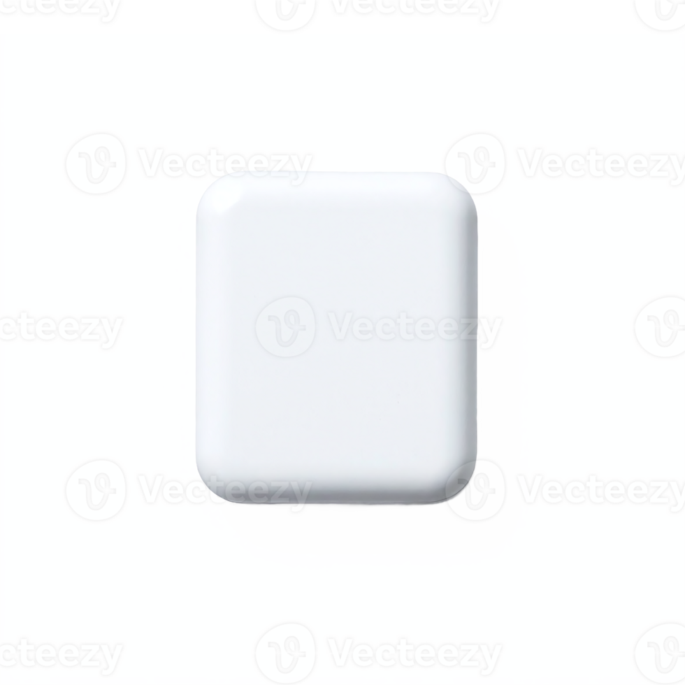 White Square Rounded Box With Shadow On Blue Background Transparent Clipping Path png