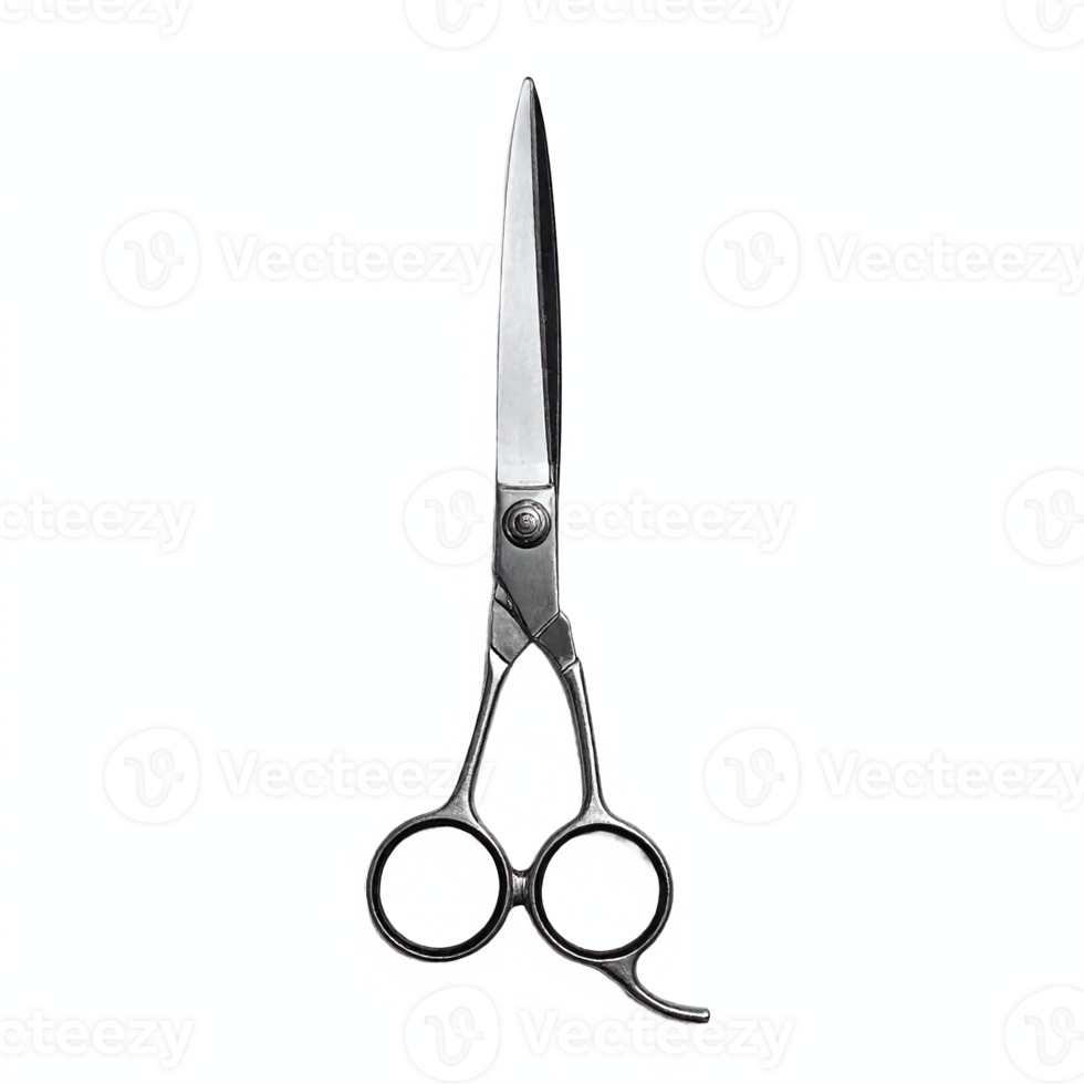 Professional Hairdressing Scissors Metallic Shears for Salon Use Isolated on Transparent Background png