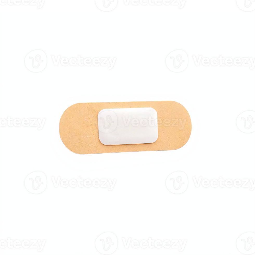 Medical Adhesive Bandage With White Sterile Pad Isolated On Transparent Background Clipping Path png