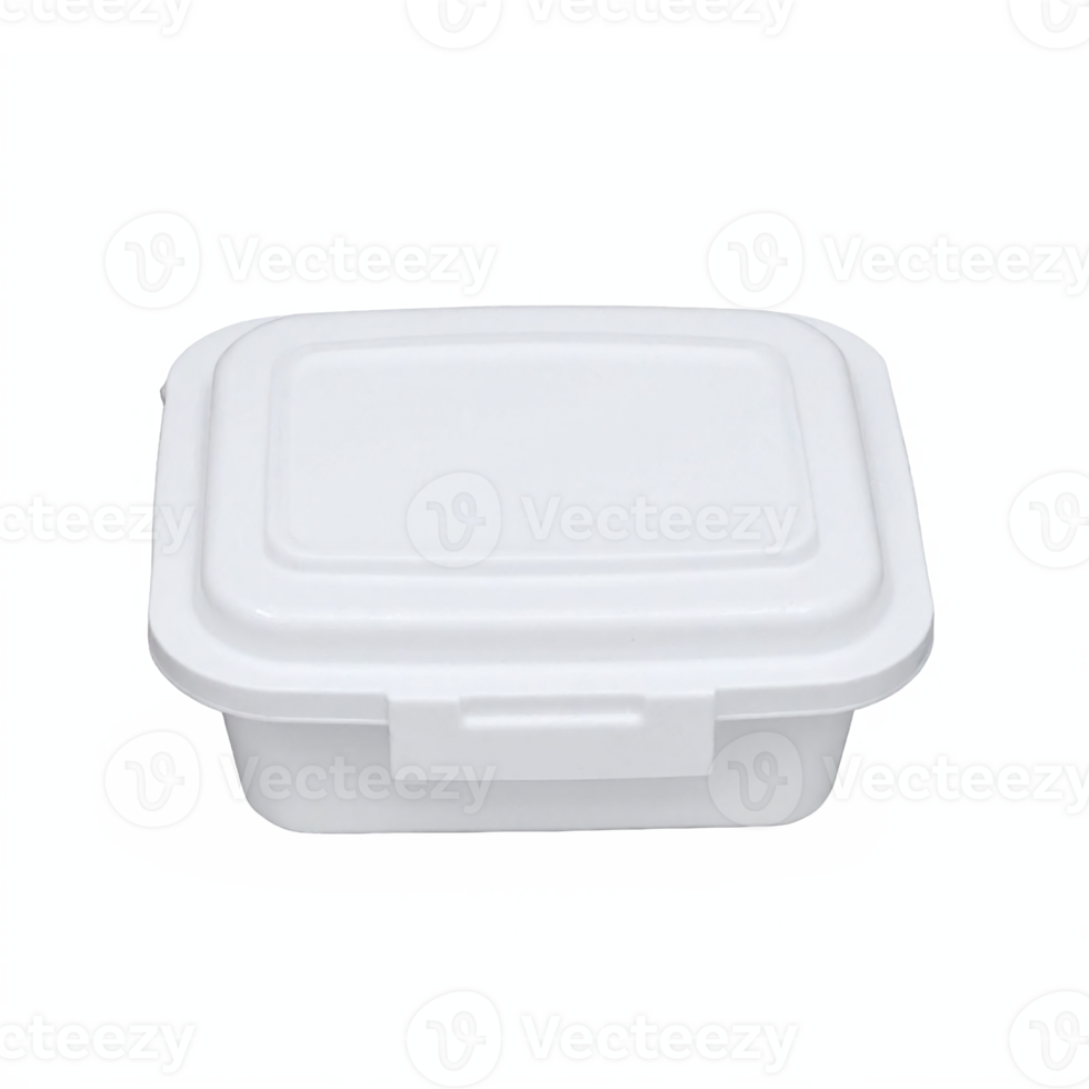 White Food Storage Container With Lid Clipping Path Transparent Background png
