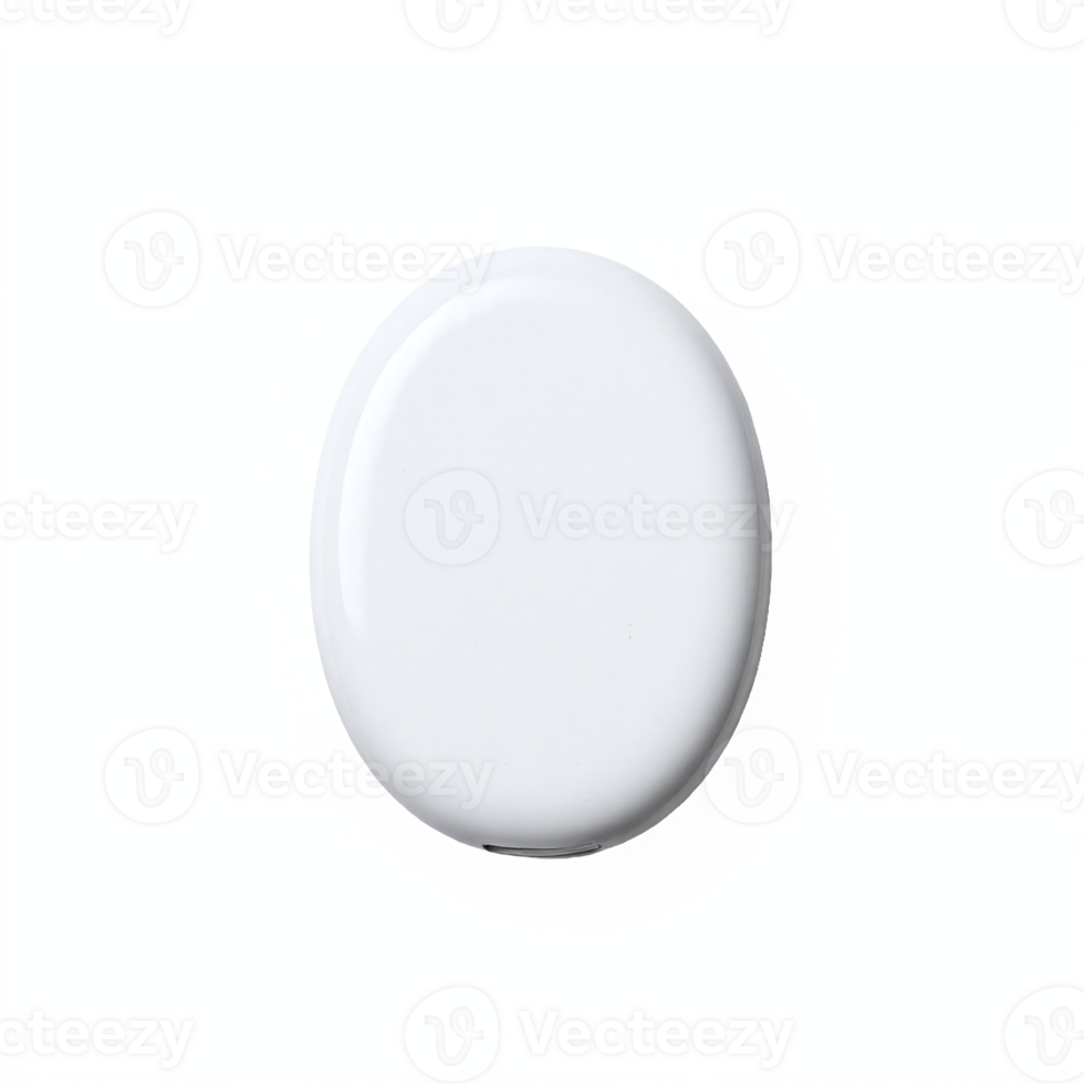 White Ceramic Soap Dish with Round Shape Clean Design Isolated on Transparent Background png