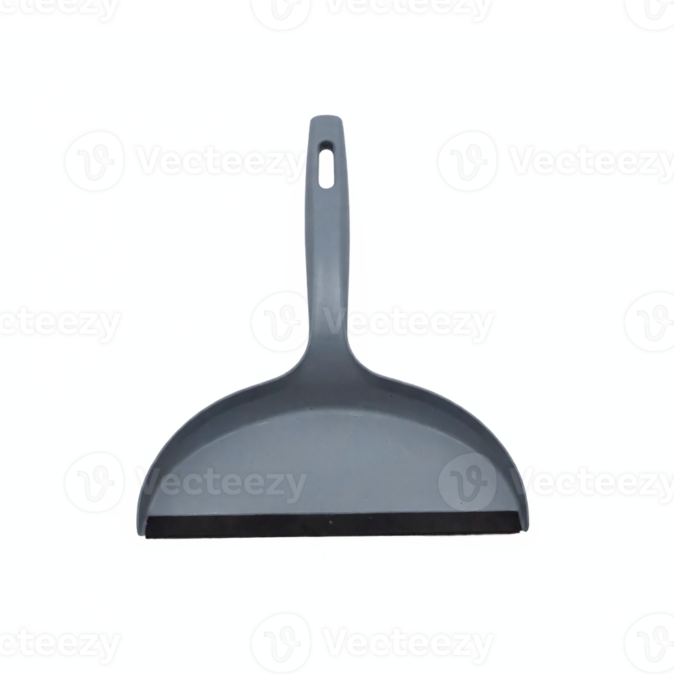 Gray Plastic Handheld Window Squeegee with Rubber Blade Cleaning Tool Transparent Background Clipping Path png