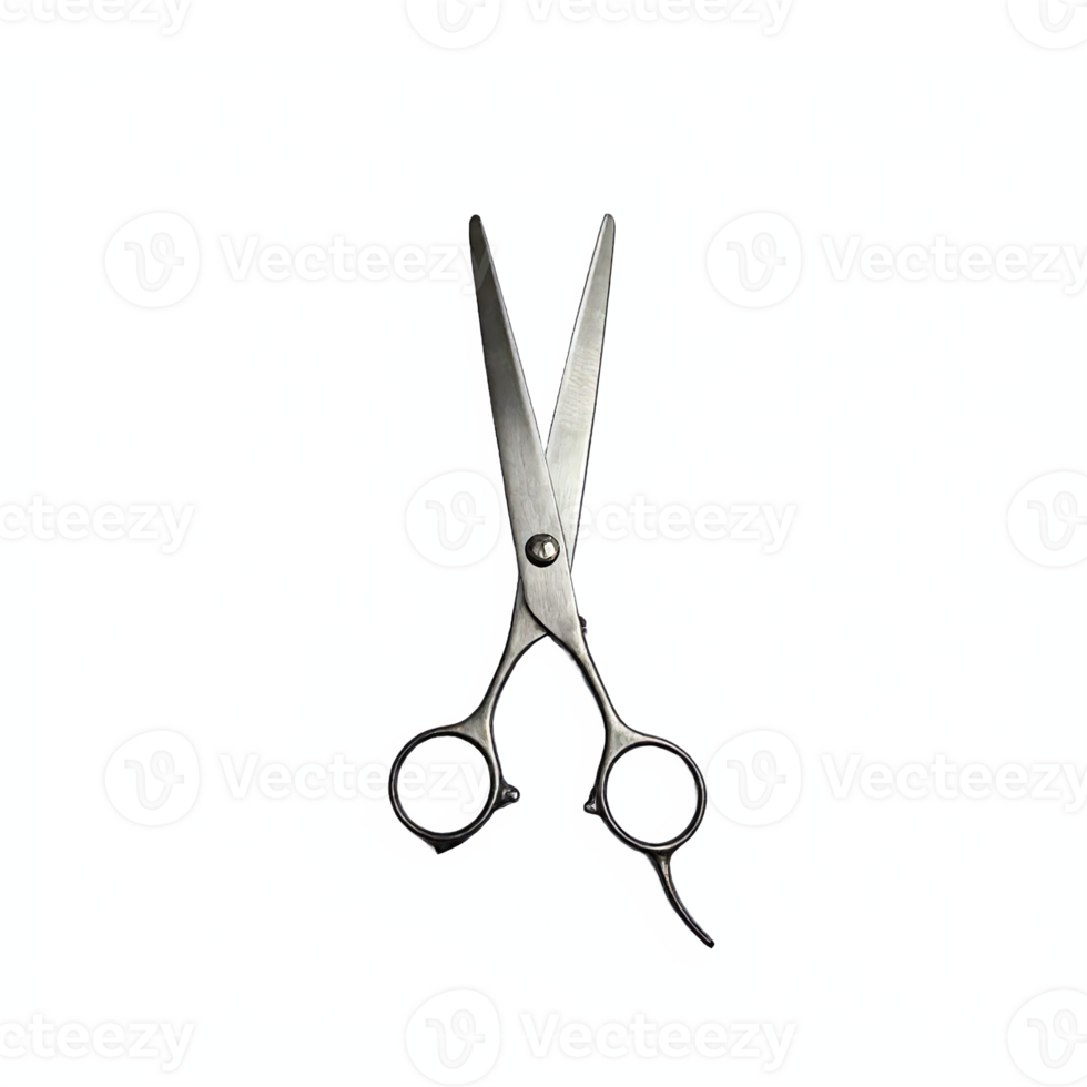 Professional Hairdressing Scissors Stainless Steel Open Blades Transparent Background Clipping Path png