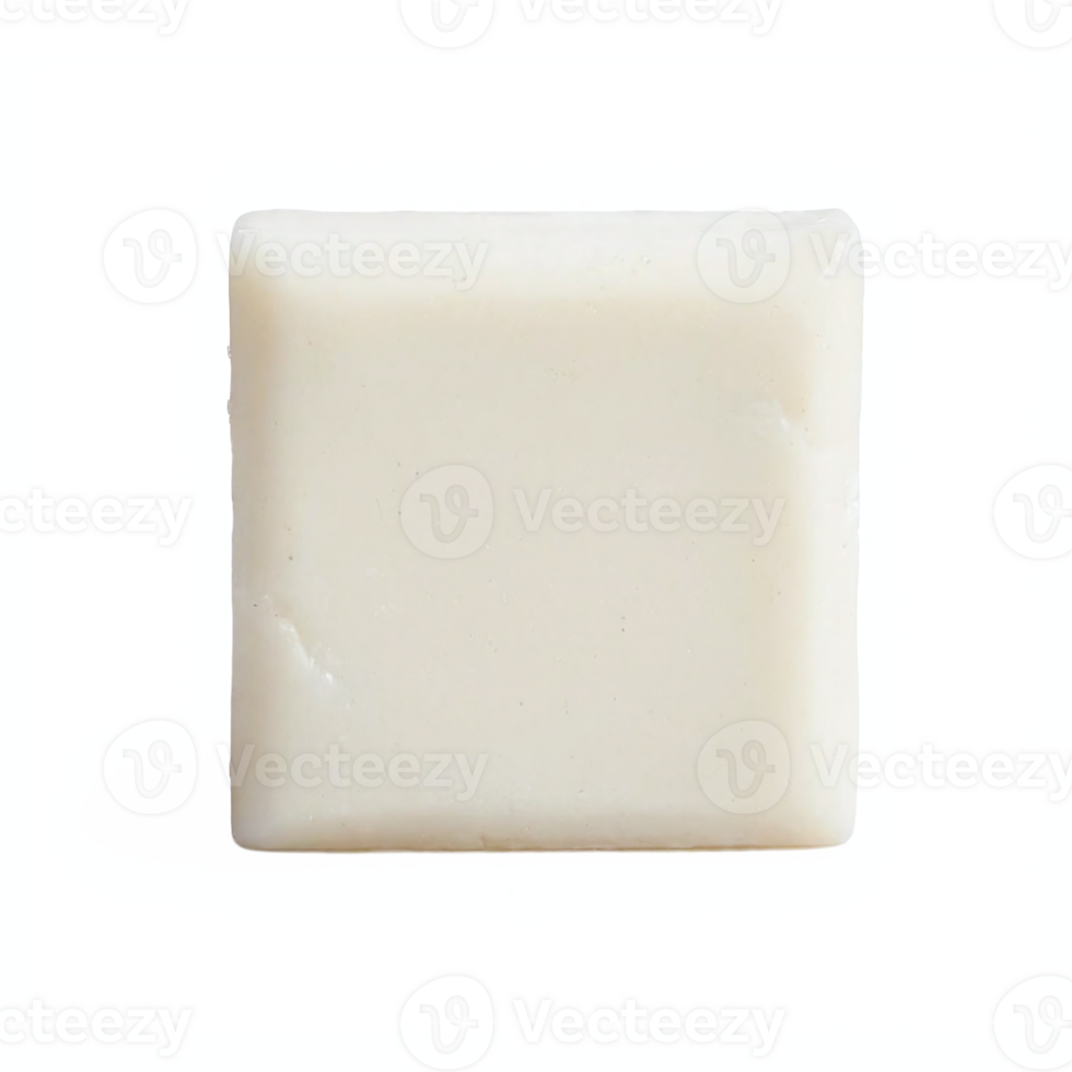 Natural White Soap Bar with Smooth Surface and Transparent Background Clipping Path png