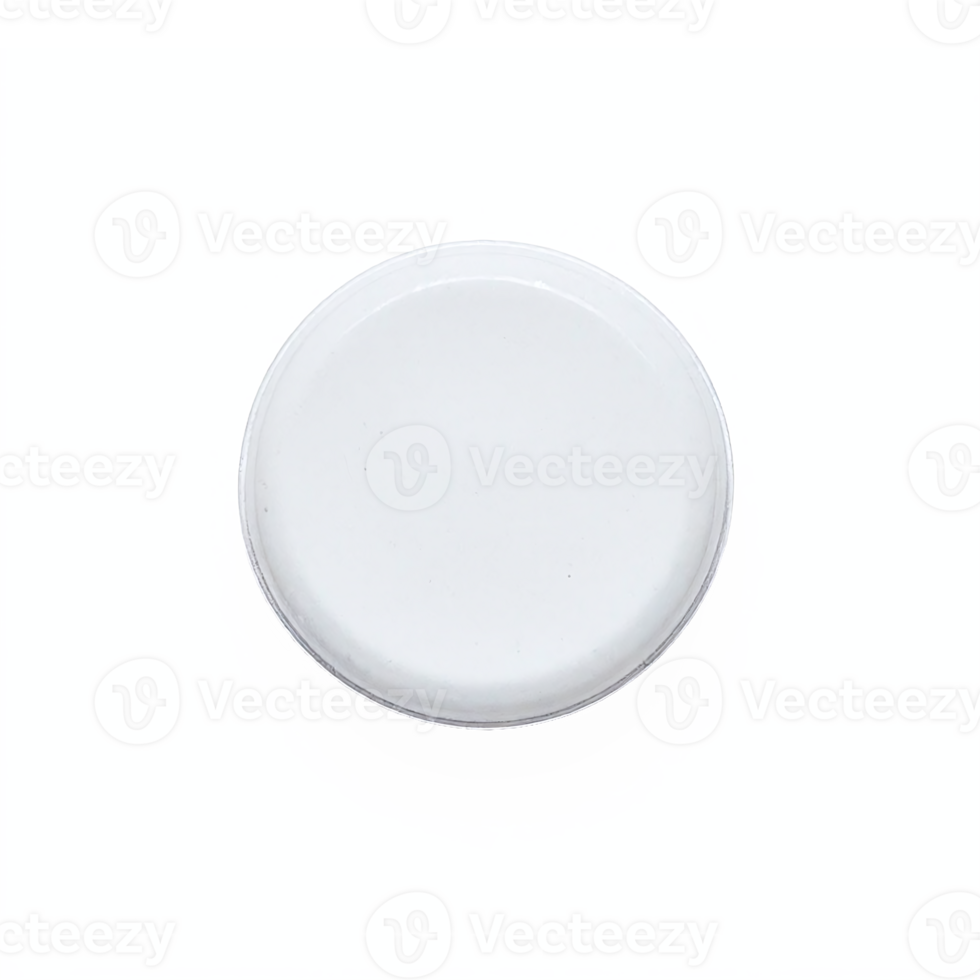 White Ceramic Plate Top View Isolated Transparent Background Clipping Path png