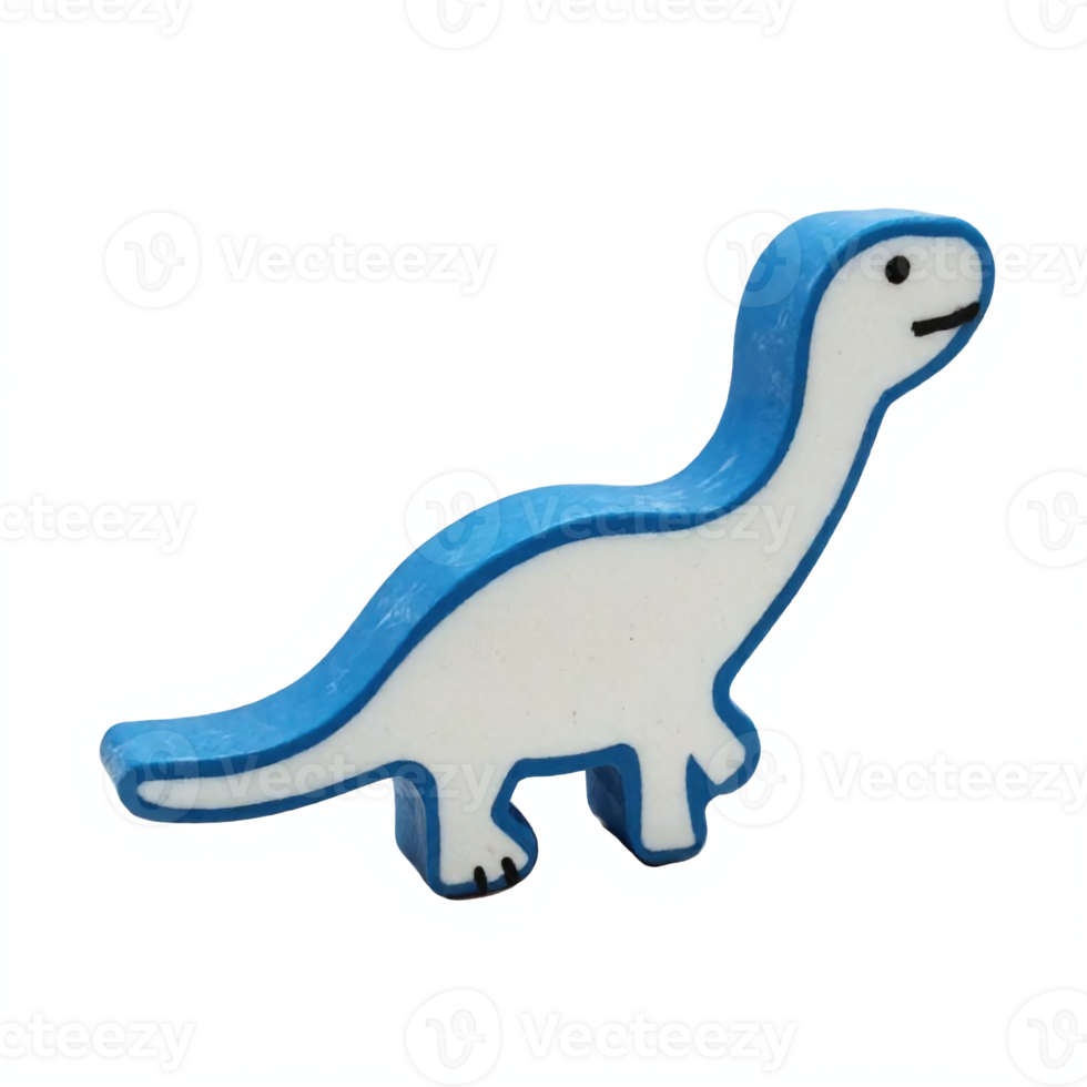 Cute White and Blue Dinosaur Clipart With Transparent Background for Kids Design and Education png