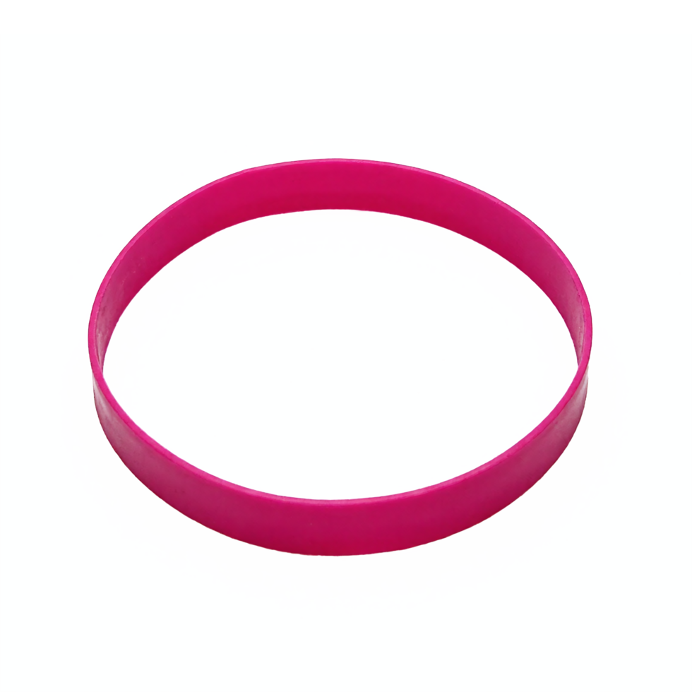 Pink Circular Rubber Band Isolated on Transparent Background with Clipping Path png
