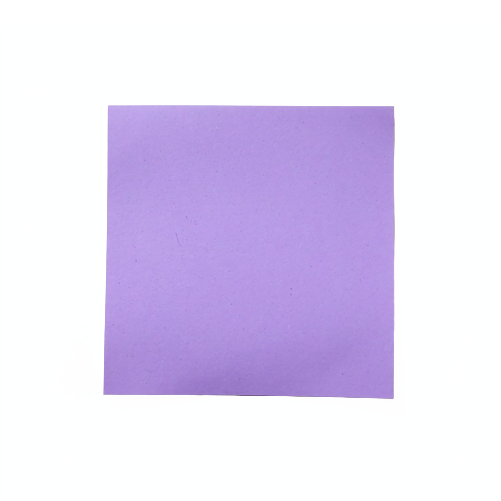 Purple Square Paper on Blue Background with Transparent Clipping Path for Design Use png