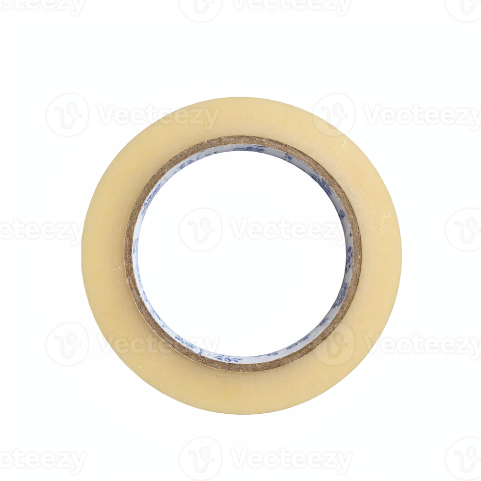 Clear Adhesive Tape Roll Transparent No Background Clipping Path Isolated Object png