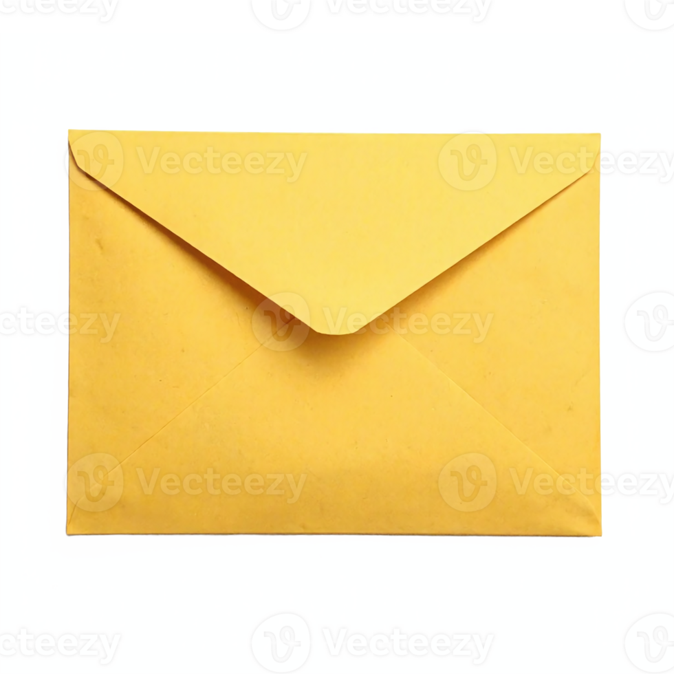 Yellow Envelope Closed Mail Letter Paper Stationery Communication Message Transparent Background png