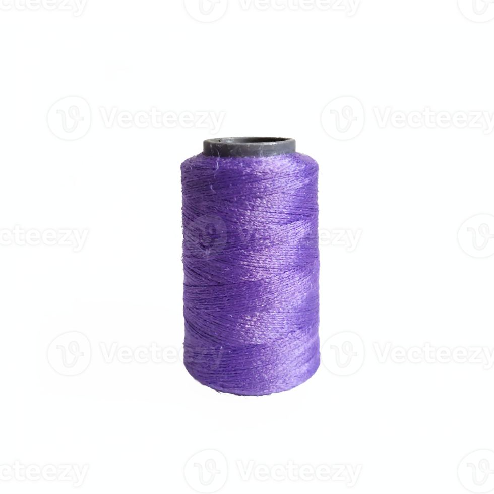 Purple Sewing Thread Spool Isolated on Transparent Background Clipping Path Included png