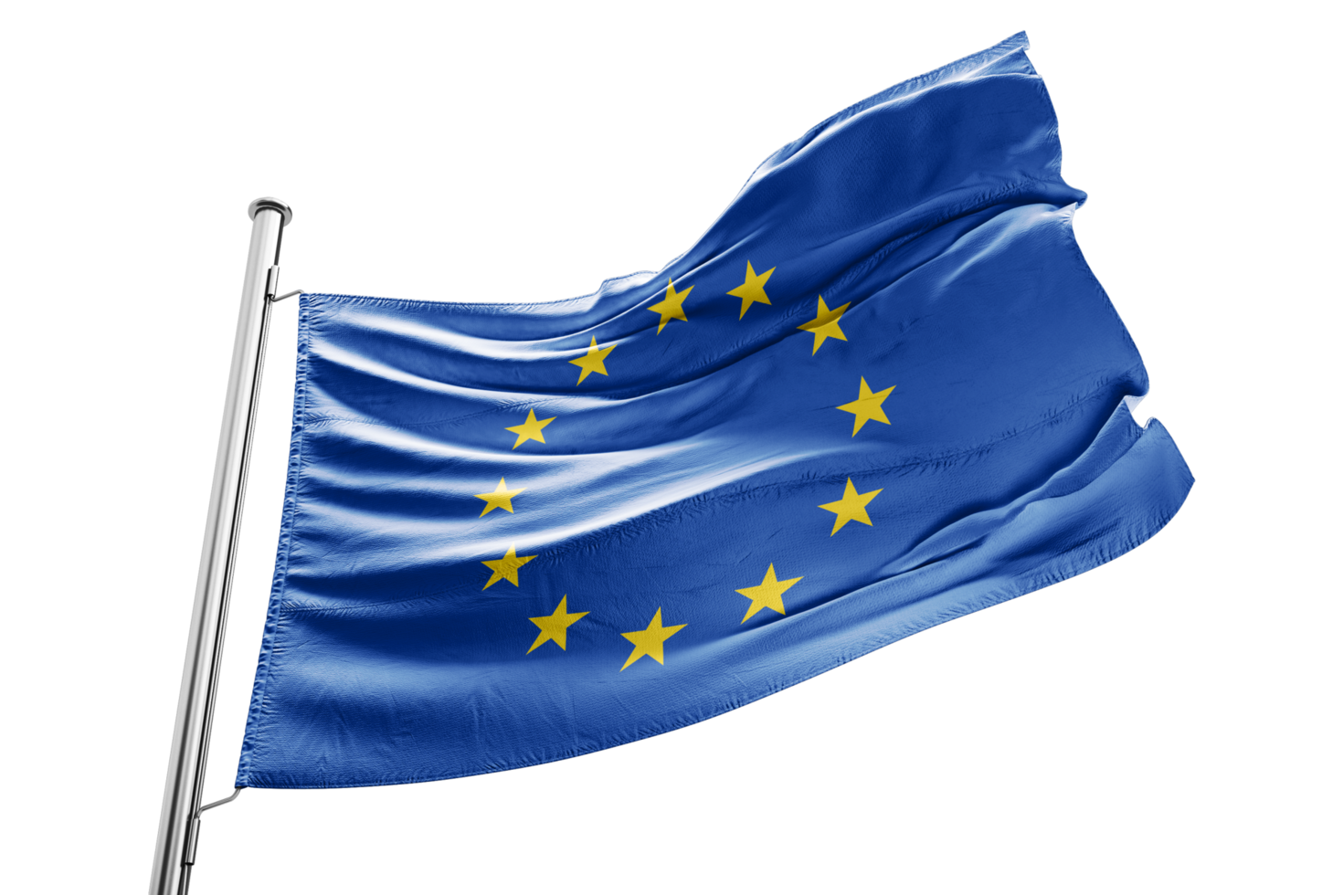 The european union flag is flying in the wind png