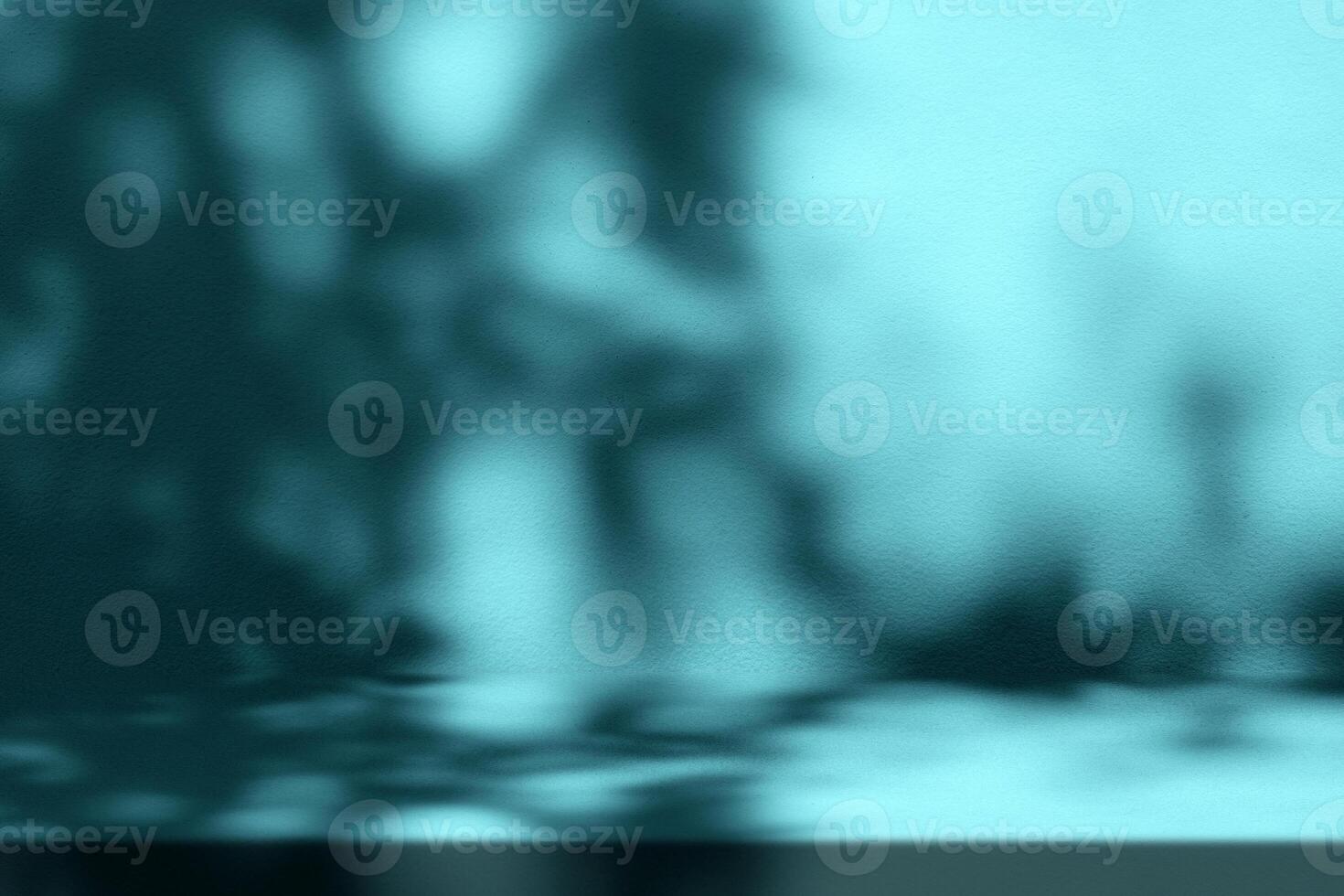 Abstract Background Featuring Blurred Shadows of Foliage on to Light Blue Surface Wall photo