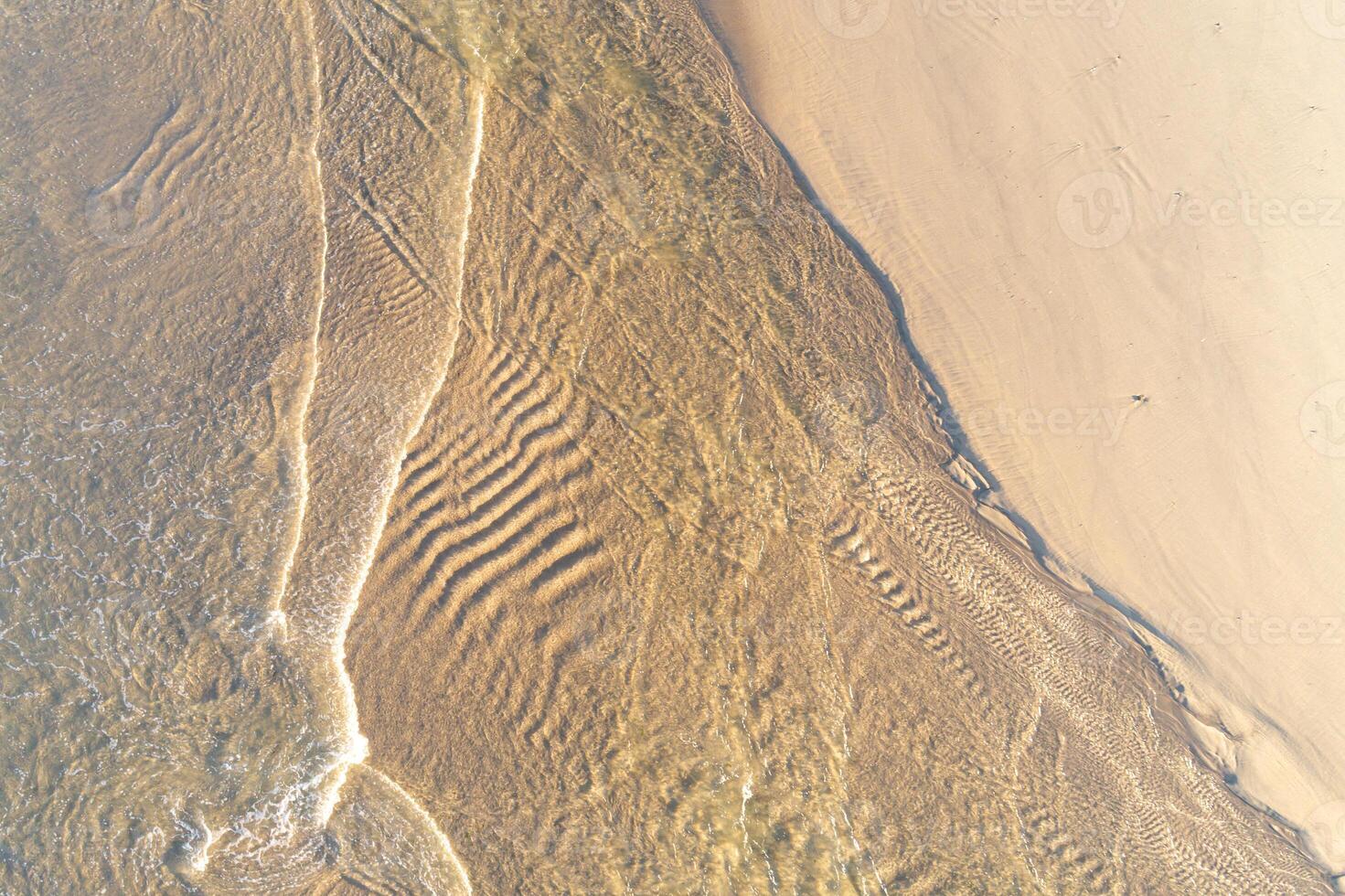 sandy riverbed or beach patterns an aerial study of natural erosion, aerial drone top down view photo