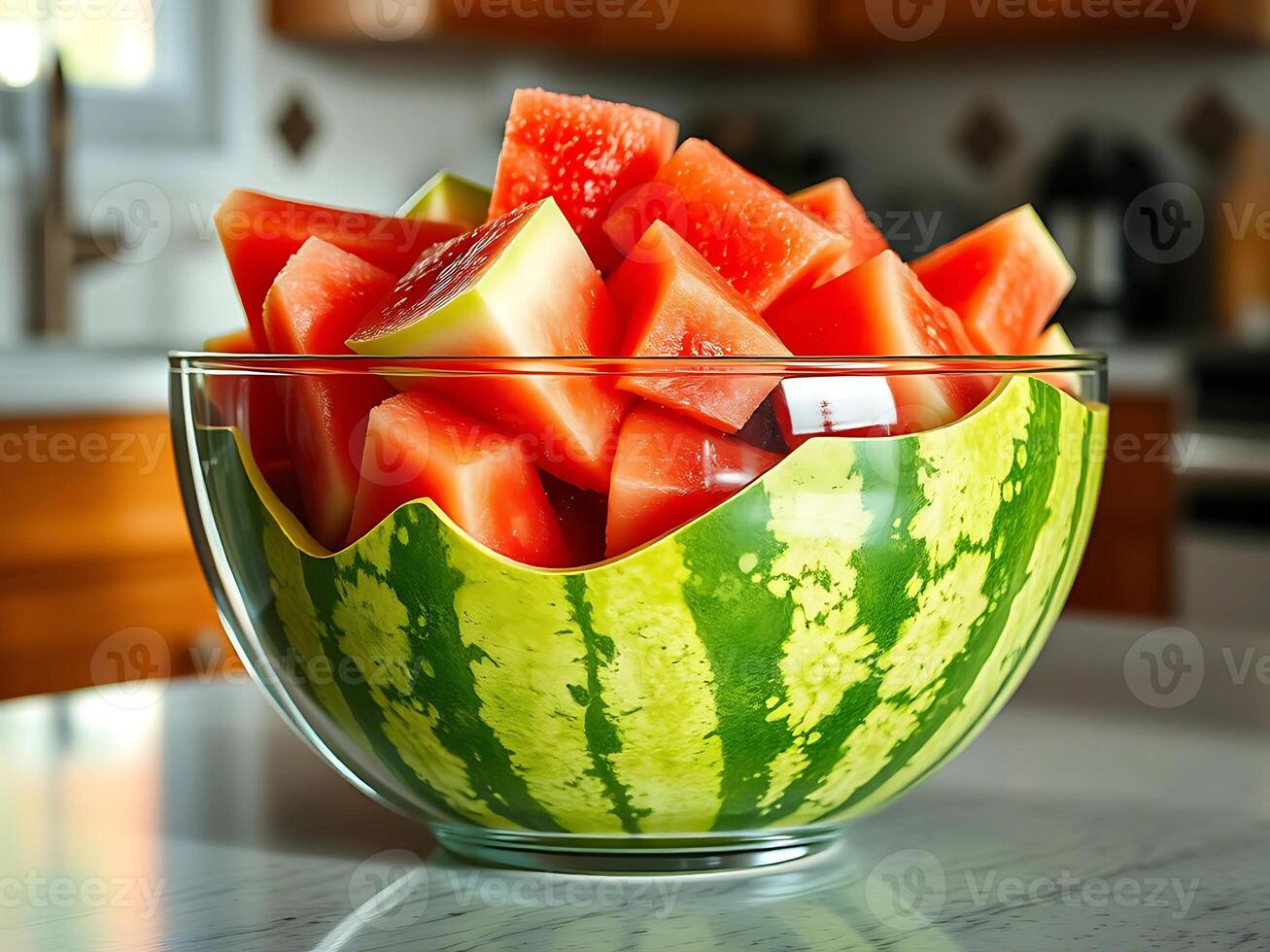A bowl of watermelon photo