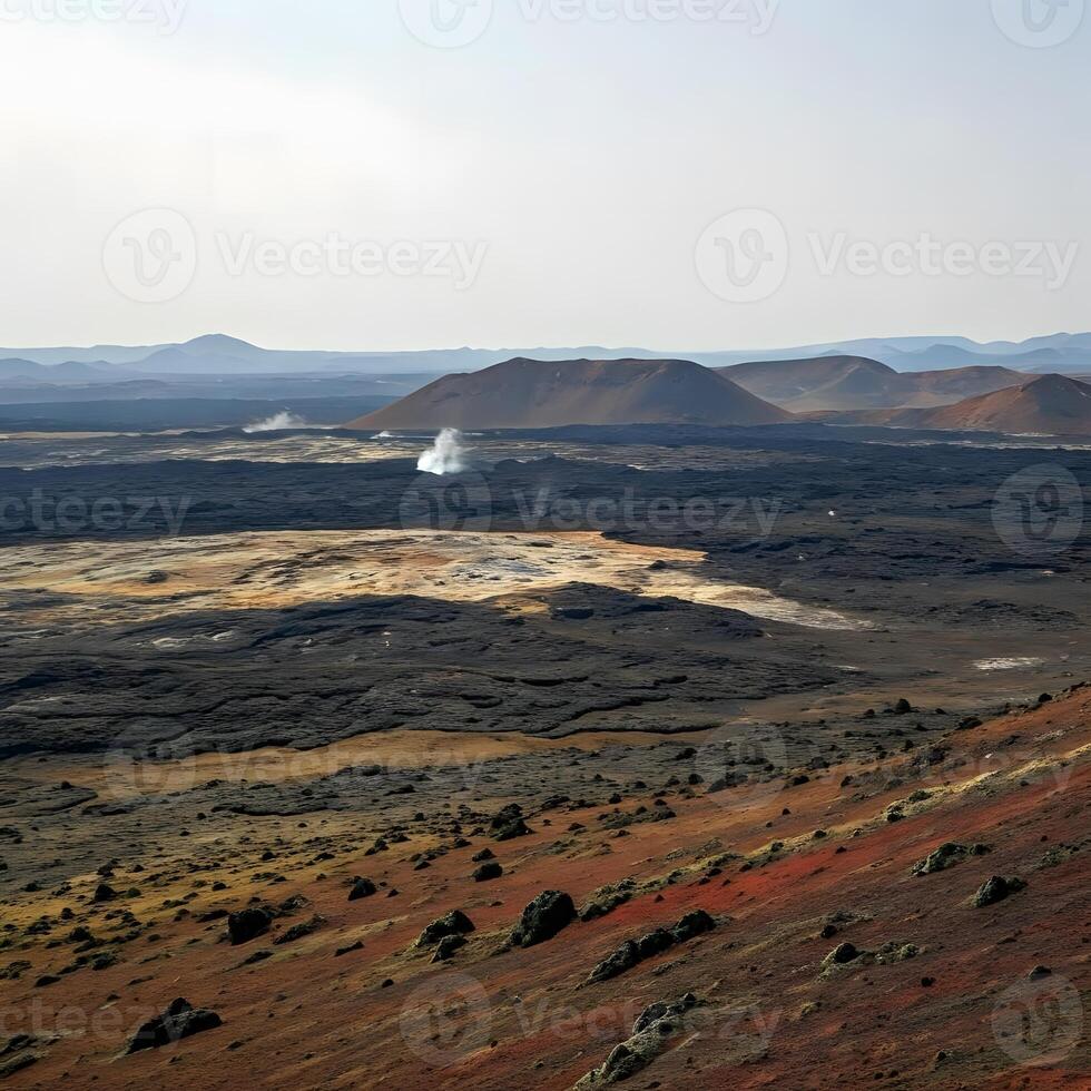 A view of the landscape from a high point photo