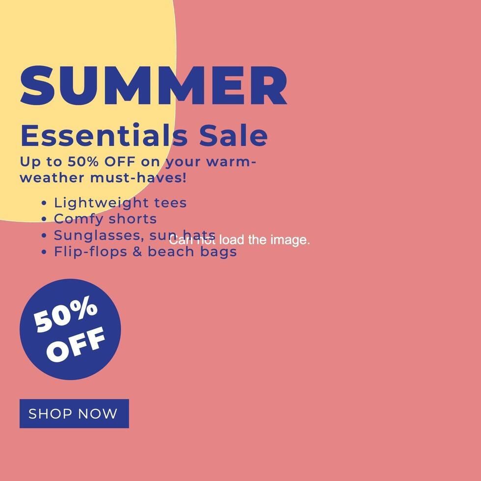 SUMMER ESSENTIALS SALE template
