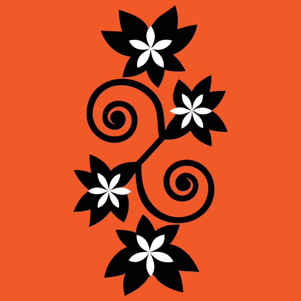 Modern Floral Motif Designs vector