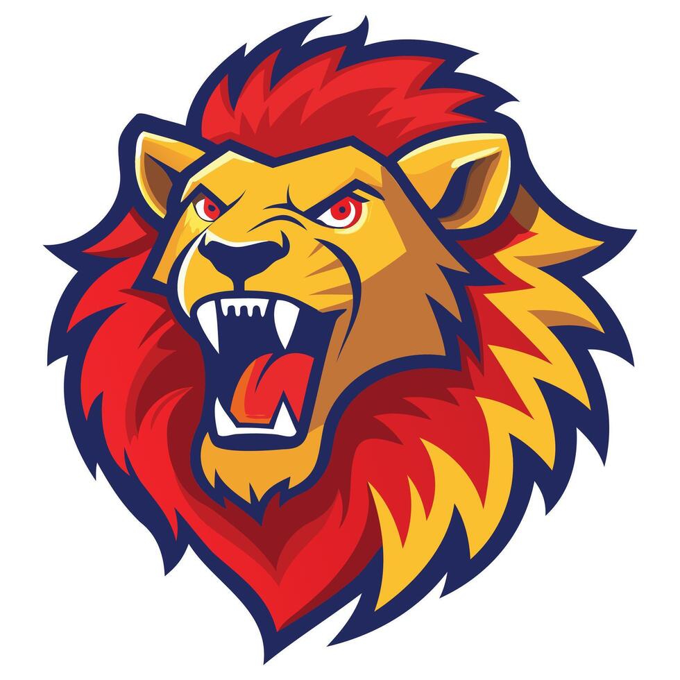 Powerful Lion Head Designs vector