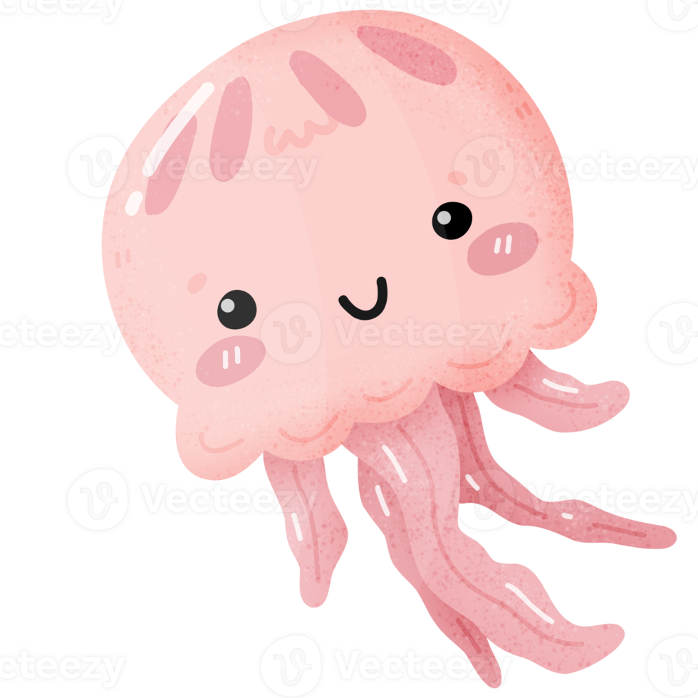 Playful Watercolor Jellyfish Dancing png