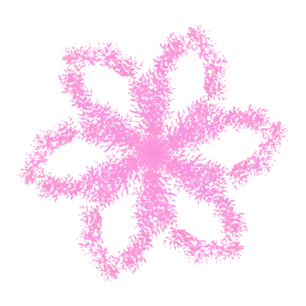 pink snowflake flower png