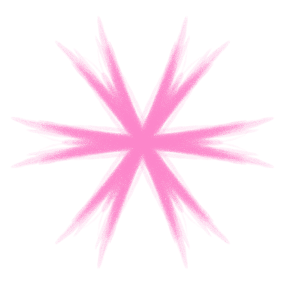 abstract pink flower spark light random shape png