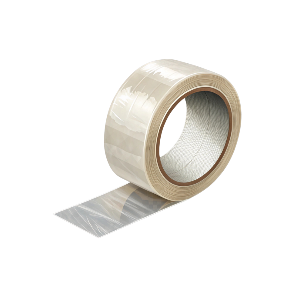 Clear packing tape roll adhesive transparent product on transparent background png
