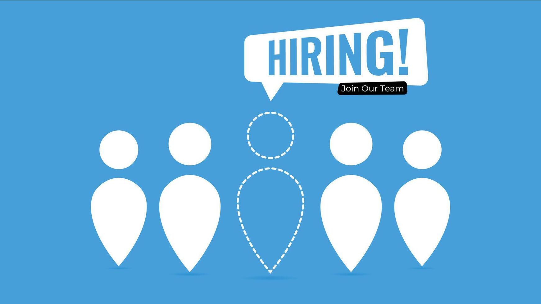 We are hiring illustration. Career fair illustration banner design template. Job hiring social media post. vector