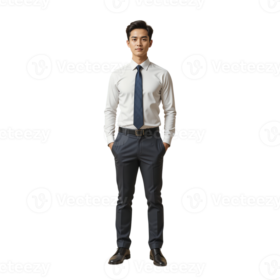 Professional Businessman in Formal Attire with Confident Stance png