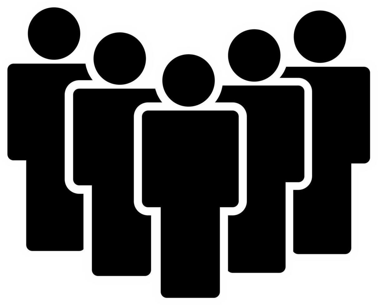 Group or team of people icon in flat design style. Persons symbol infographics website design, logo, app, UI isolated vector